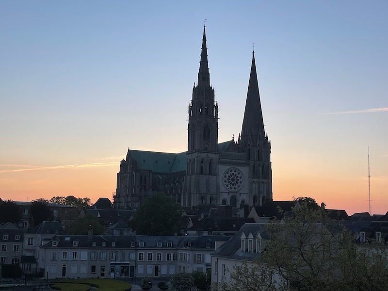 Sunrise at the Chartres Cathedral