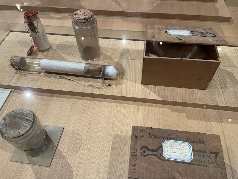  Jars once believed to hold Joan of Arc remains, at the Chinon Fortress in the Loire Valley