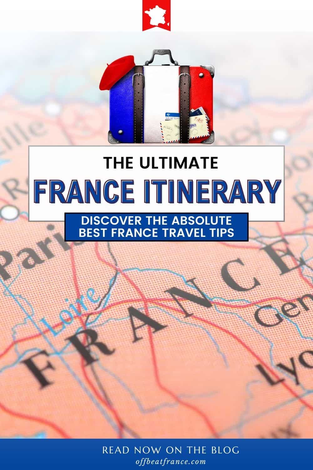 France itinerary pin