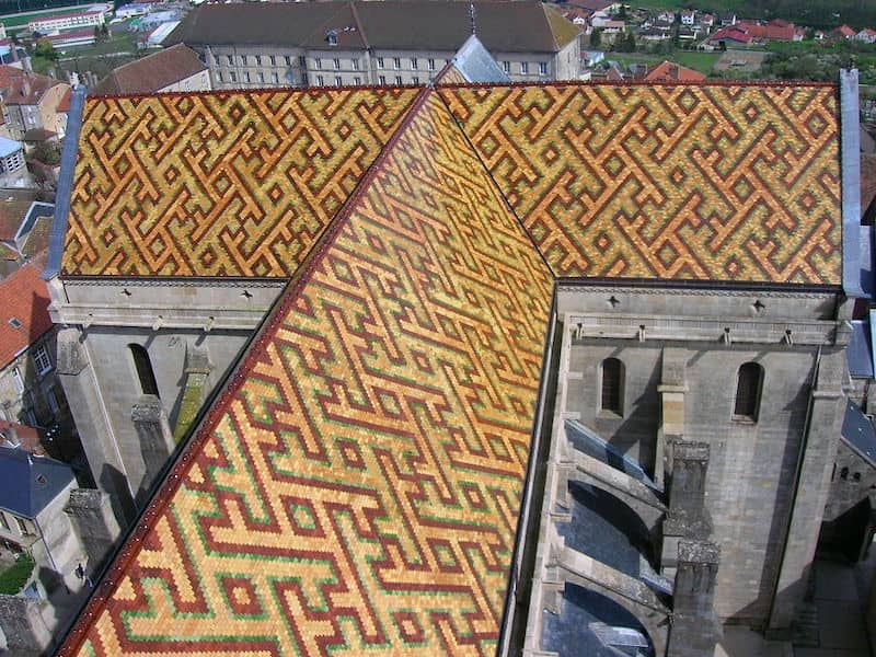 Langres roof of cathedral