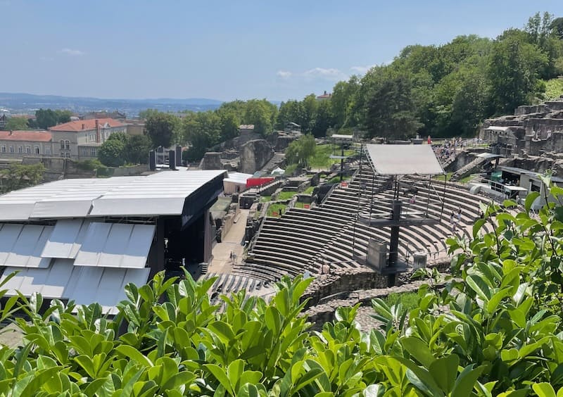 Roman amphitheater in Lyon gets ready for music concert