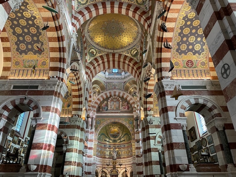 Interior of Notre-Dame de la Garde in Marseille