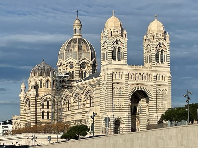 Outside view of the La Major cathedral in Marseille