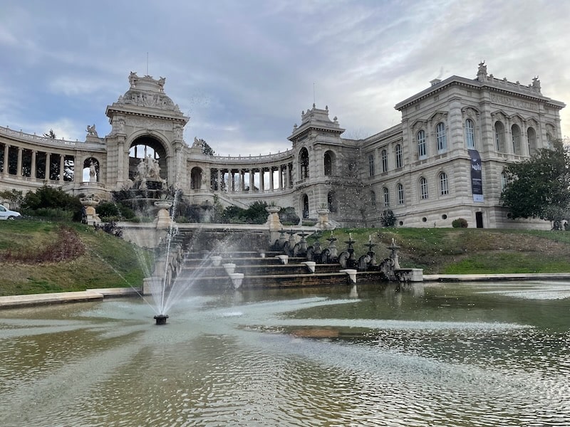 Fountains outside the Palais Longchamp in Marseille