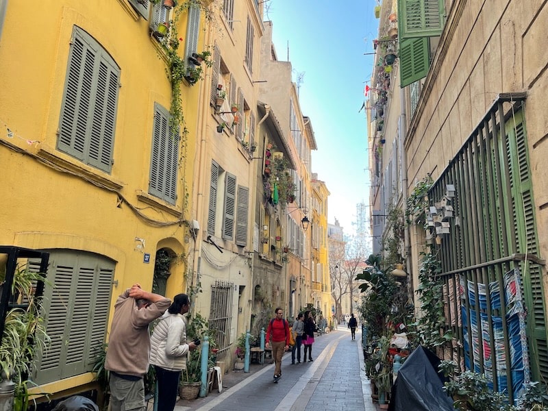 Streets of Le Panier district in Marseille