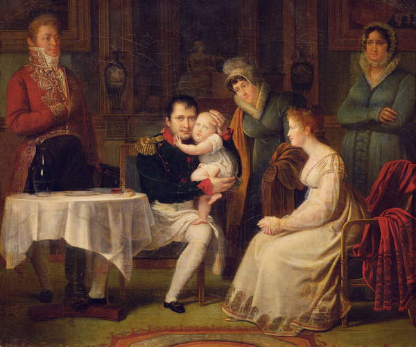 Napoleon, Empress Marie Louise, and their son Napoleon II