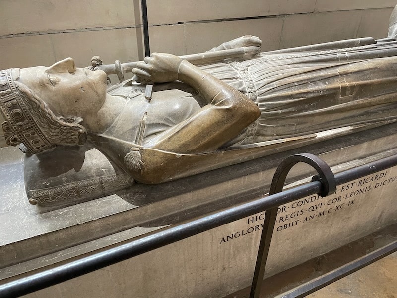 Recumbent grave of Richard the Lionheart at Rouen Cathedral