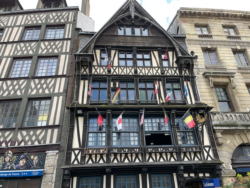 Restaurant La Couronne in Rouen, on the square where Joan of Arc was put to death