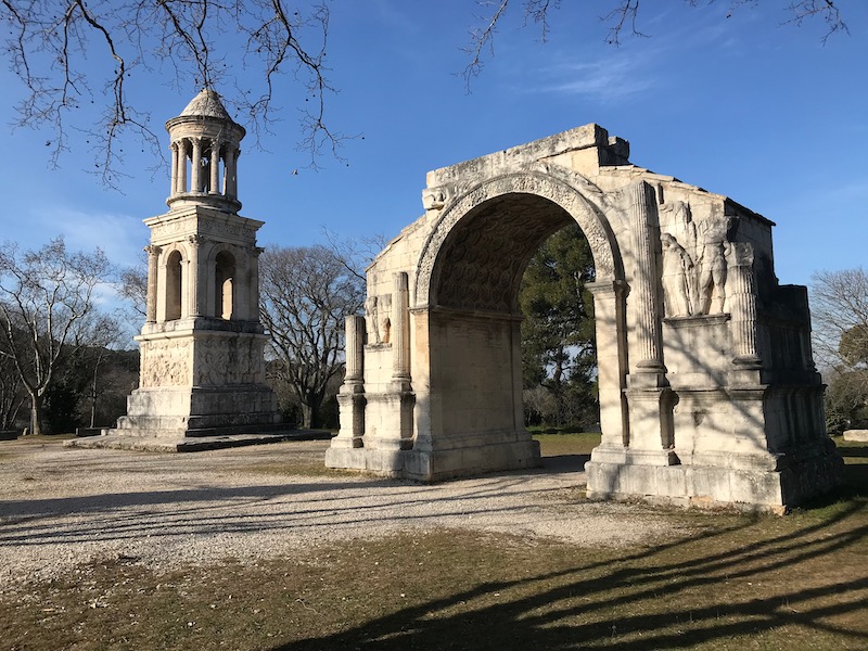 Les Antiques, Roman ruins in Saint Remy de Provence, at the entrance of the ancient city of Glanum