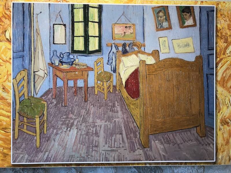 Van Gogh's painting The Bedroom, of his bedroom at the asylum of Saint Paul de Mausole in Saint Remy de Provence