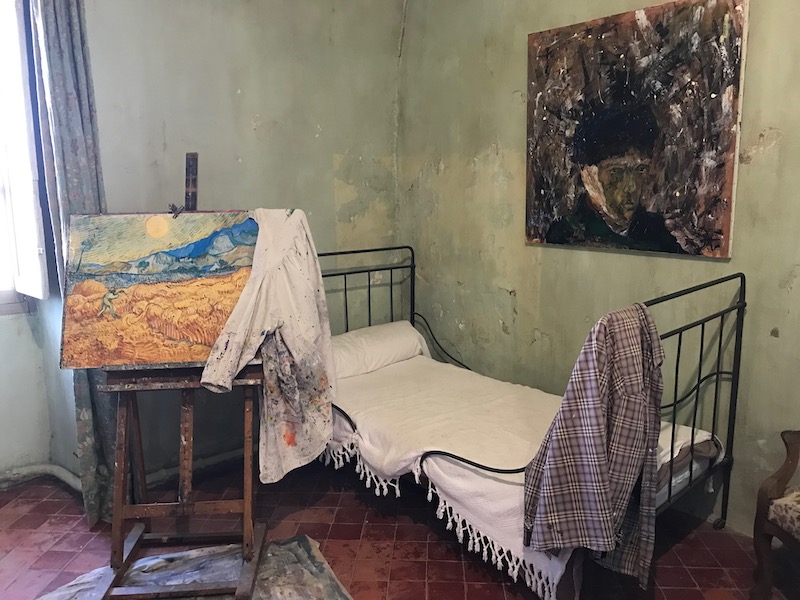 A re-creation of Van Gogh's bedroom at the asylum in Saint Remy de Provence