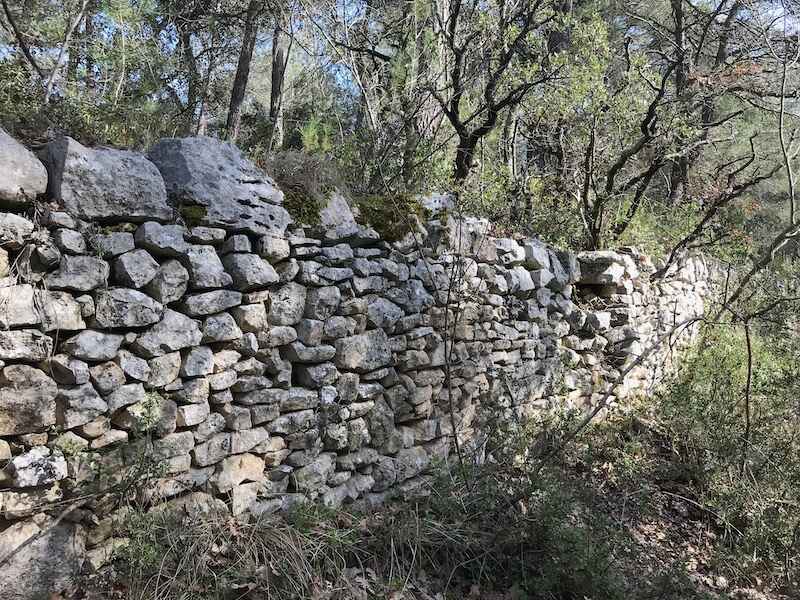 Portions of the 'plague wall' built to protect Provence from the plague in Marseille at the end of the 18th century